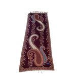 KA Cashmere 100% Large Brown & Tan Paisley Scarf Light Weight Shoulder Wrap Photo 2