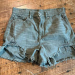 American Eagle  highest rise mom distressed 4 cutoff shorts Photo 0