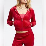 Juicy Couture 🔥 OG Bling Velour Iconic Tracksuit Hoodie & Pants Flash Red LARGE Photo 10
