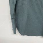 Chaser  Blue Waffle Knit  Long Sleeve Hoodie Thermal Shirt M Photo 6