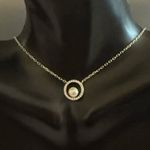 Sterling Silver White Pearl Diamond Signed CP 925 Pendant Necklace NWOT Photo 1