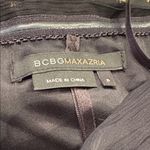 BCBGMAXAZRIA BCBG Maxazira Black strapless Tiered dress with feathers Photo 2