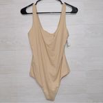 Auden NWT Women's Tan Smoothing Seamless Thongback Bodysuit size XL Photo 1