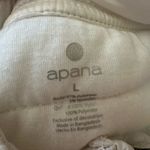 Apana White Zip-Up Cozy Fleece Jacket Women’s Large Lightweight Activewear Quilted Photo 8