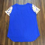 J.Crew  Floral Royal Blue Pocket Blouse Photo 3