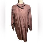 Vintage The J. Peterman Co. 100% Silk Long Trench Coat Jacket size Small Brown Photo 6