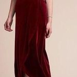 Lottie Velvet Maxi Dress Women's Size XXL Stretch Midi Maxi Burgundy Cranberry Red Photo 0