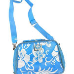 Roxy  vintage Blue & White Floral Print Crossbody Straps Suitcase lunchbox Photo 0