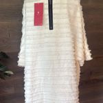 I C by Connie K white short sleeve eyelash tunic top/dress Size L Photo 4
