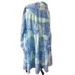 Vineyard Vines Palm Fronds Print Maxi Skirt in Crystal Blue Size 6 Photo 3