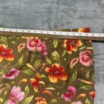 Talbots EUC VTG  Stretch Floral Cropped High Rise Pants Women's 8 Olive Green Photo 4