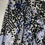 St. John  Shirt Women Size 6 Gray Polka Dot Bow Tie Front Silk Spandex Blend Photo 2