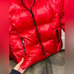 Michael Kors Women’s Red Puffer Jacket Photo 1