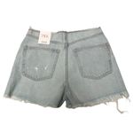 ZARA raw waist & hem mid-rise light wash distressed denim jean shorts 00/0 Photo 1