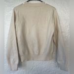 Cider  Cream Acrylic Blend Rainbow and Floral Pullover Crewneck Sweater; size S Photo 2
