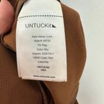 UNTUCKit Luna Leggings XS Brown Faux Suede Stretch Pull On Slim Pants Minimalist Photo 5