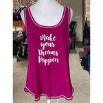 secret treasures Women's Magenta White Graphic Tank Top L Photo 1