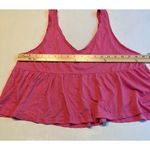 Abound  Womens Large Pink Sleeveless‎ Peplum Tank Top V-Neck Blouse Flowy Casual Photo 5