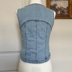 Madewell EUC light blue denim button front vest size 0 boho western Photo 8