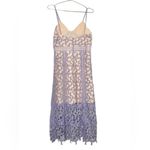 Elliatt  Tingle Lilac Nude Guipure Lace Midi Cami Dress Photo 4