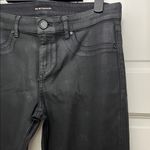 Elie Tahari  Black Waxed Coat Azella Low Rise Skinny Leg Jeans - Size 6 Photo 5