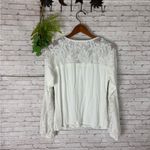 Idyllwind  White Doily Sleeve Boho Blouse Photo 4