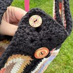Multicolor Crochet Shoulder Bag Black Photo 2