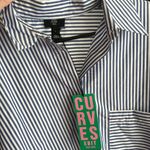 River Island NWT Stripe Poplin Blouse Workwear Casual Spring Chic Essential Photo 1