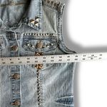 Custom Made Battle Vest Def Leopard 170 Studs Patches Rock Metal Denim Jacket M Blue Size M Photo 7