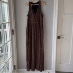 AQUA  XL Striped Metallic Maxi Dress Gown Photo 5