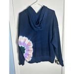 Wild Fox Hoodie Large Blue Tie Dye Soft Knit Cozy Athleisure Festival Hippie Photo 5