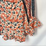 Free People  Surf Date Copper Floral Cut Out Tie Front Romper S Photo 9