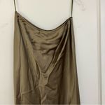River Island NEW Satin Maxi Skirt Dark Green Photo 3