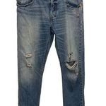 Levi's Levi’s 501 Button Fly Tapered Distressed Denim Jeans Photo 0