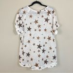 Umgee ‎ Tiger Stars Short Sleeve Slouchy Tee Size Small Photo 6
