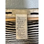 S Max Mara Striped Sleeveless Shift Dress Navy White Button Side Size 10 Blue Photo 1