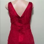 Theia red ruffle woman size 6 long formal dress silk body wedding prom dressy Photo 4