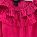 Lane Bryant  ruffle tank hot pink 20 plus casual business workwear layering Photo 2