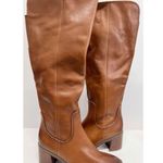 Naturalizer 27 EDIT Knee High Boots Size 6 Brown Leather Square Toe Block Heel Photo 3