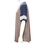 Adibosy Brown Navy Raglan Dressy Tunic Tee Shirt Dress Striped Sleeves XXL Photo 3