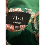 VICI Halter Dress Paisley Print Sleeveless Casual Mini Dress Green Large Photo 2