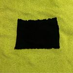 Multicolor Knit Tube Top/ lettuce hem ruched tube top Black Size XS Photo 4