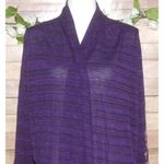Absolutely Famous Purple Heathered Open Front Cardigan Sweater Size L Studded Photo 3