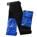 Oker NIP Women’s Blue Silver Sequin Elastic Waistband Rhinestones Buckle Belt Photo 15