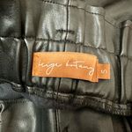 Beige Botany Black Vegan Leather High Waisted Belted Paper Bag Shorts Size Small Photo 4