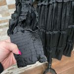 𝅺OPT ONE PRETTY TIME Tianna Mini Dress XL Black Pleated Ruffle Tiered Silky Photo 6