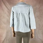 Vintage YANSI FUGEL Silver Metallic Collared Jacket Size 0 Photo 2