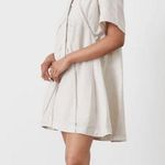 NWT JOSLIN SELENA LINEN MINI SHIRT Dress Size 4 100% Linen White Photo 1