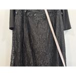 Mac Duggal 67896 Wrap Over Long Sleeve Lace Applique Black Trumpet Gown 16W NWOT Photo 3