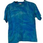 Vintage Blue Hand Bleached Short Sleeve Tee Shirt Photo 0